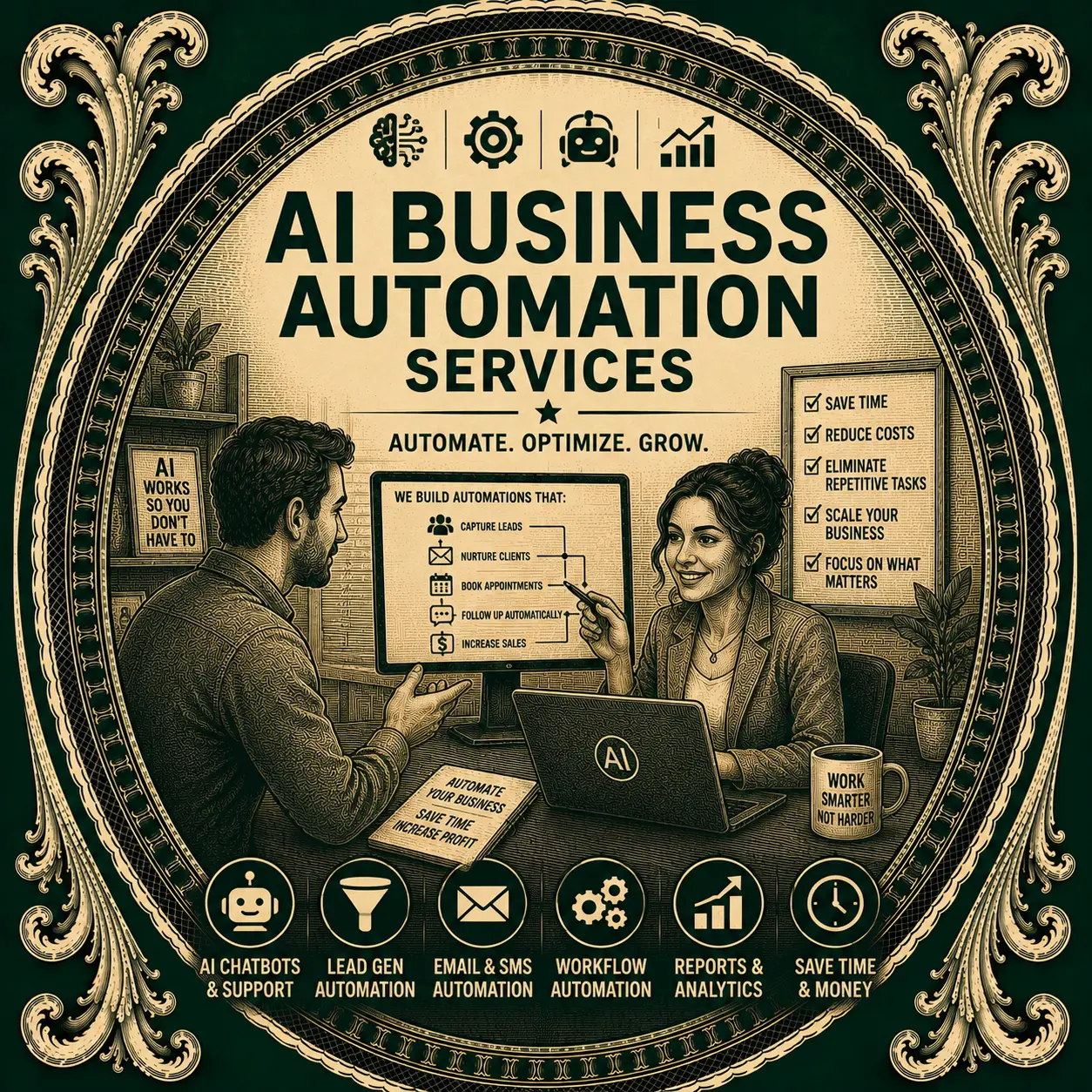AI Business Automation Services illustration